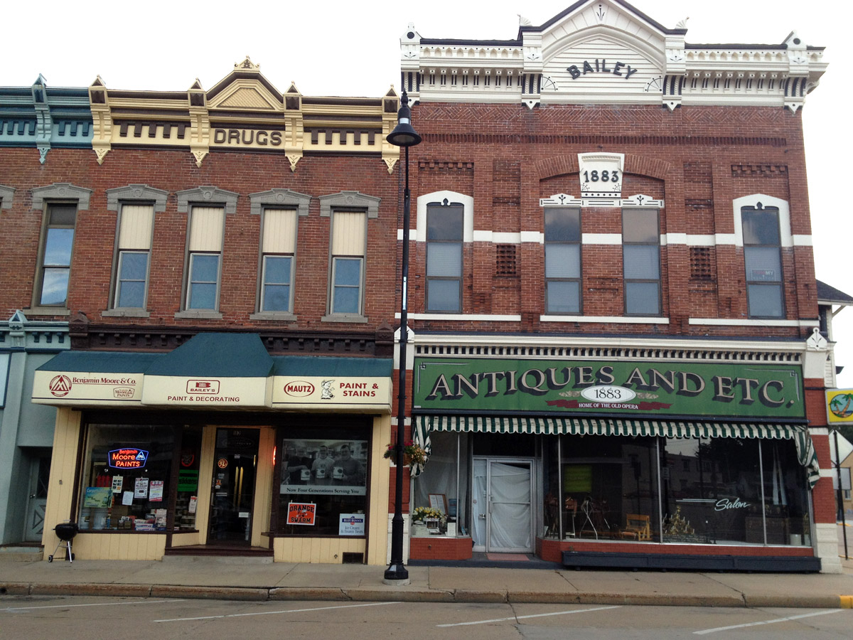 Richland Center downtown 19th Century storefronts