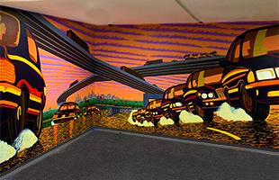 TCF Center Mural by Lowell Beoileau 2020